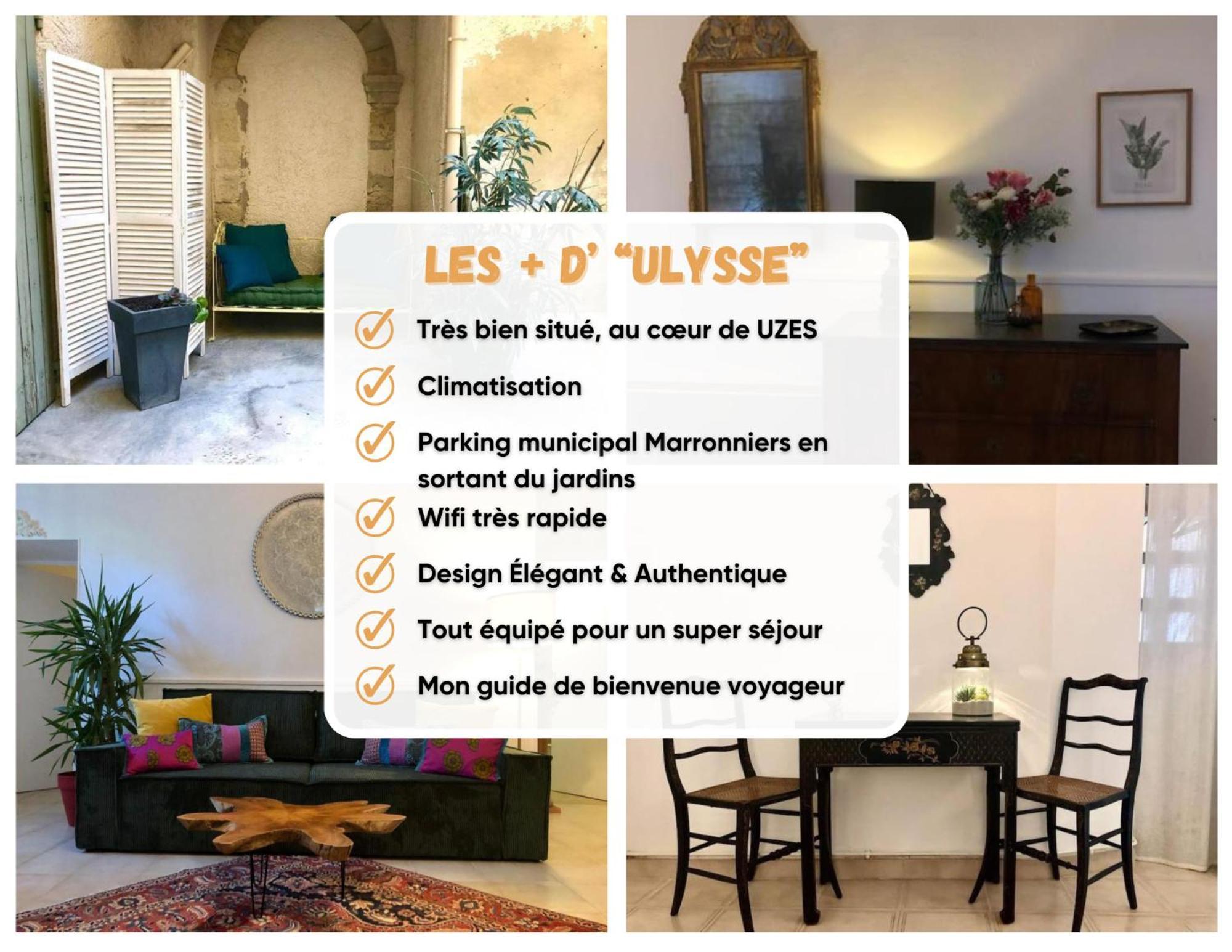 Ulysse, Appartement Spacieux Au Centre Historique D'Uzes En Rez-De-Chaussee Avec Exterieur, Proche Parking Des Marroniers Exteriér fotografie
